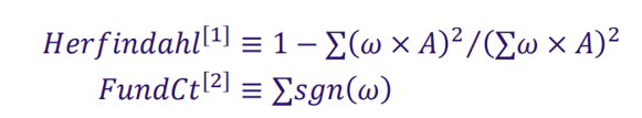 Equation representing 'dispersion factors'