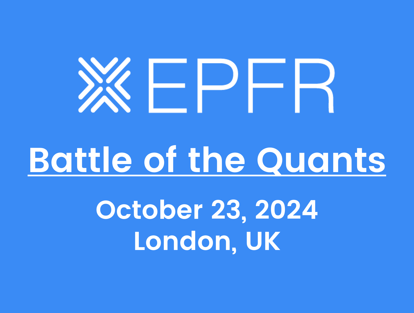 "EPFR, Battle of the Quants, October 23, 2024, London, UK"